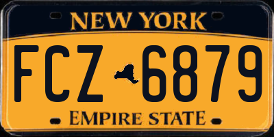 NY license plate FCZ6879