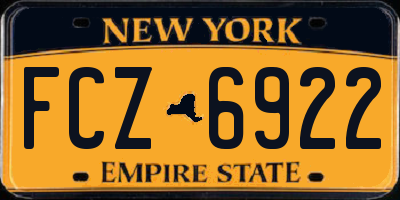 NY license plate FCZ6922