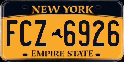 NY license plate FCZ6926