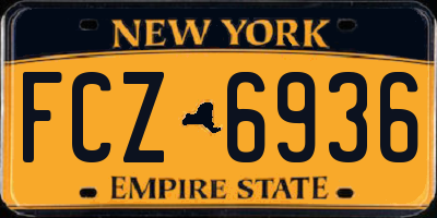 NY license plate FCZ6936