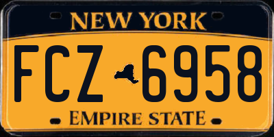 NY license plate FCZ6958