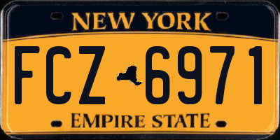 NY license plate FCZ6971