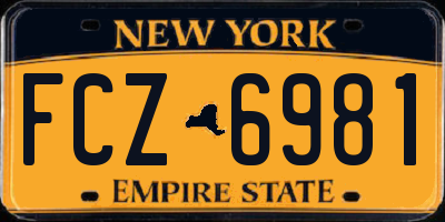 NY license plate FCZ6981