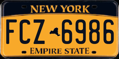 NY license plate FCZ6986