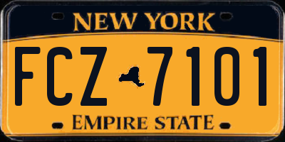 NY license plate FCZ7101