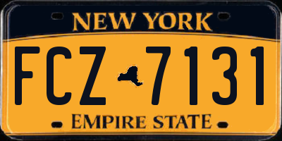 NY license plate FCZ7131