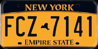 NY license plate FCZ7141