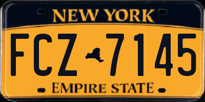 NY license plate FCZ7145