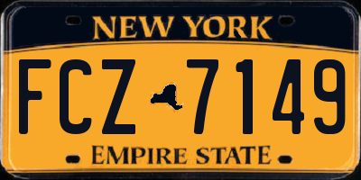 NY license plate FCZ7149