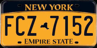 NY license plate FCZ7152