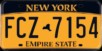 NY license plate FCZ7154