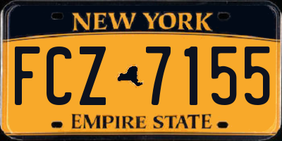 NY license plate FCZ7155