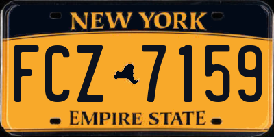 NY license plate FCZ7159