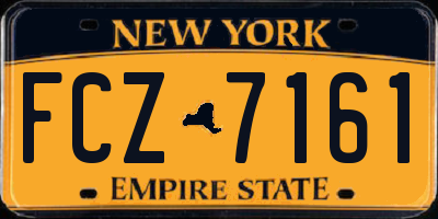 NY license plate FCZ7161