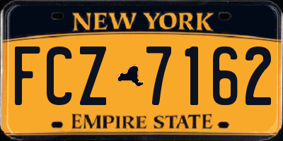 NY license plate FCZ7162
