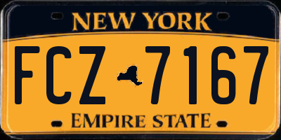 NY license plate FCZ7167