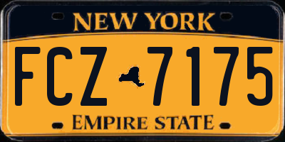 NY license plate FCZ7175
