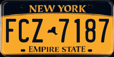 NY license plate FCZ7187