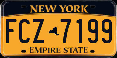 NY license plate FCZ7199
