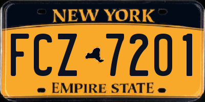NY license plate FCZ7201