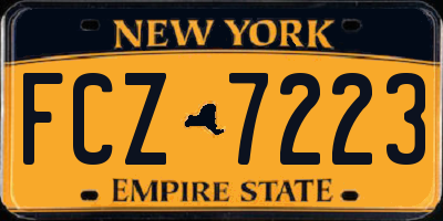 NY license plate FCZ7223