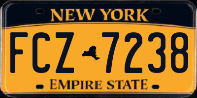 NY license plate FCZ7238
