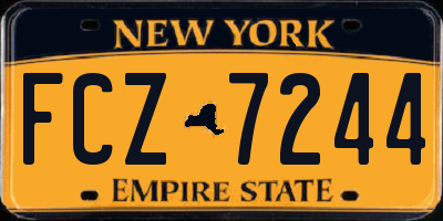 NY license plate FCZ7244