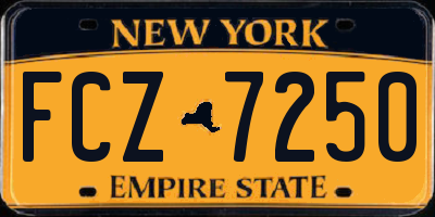 NY license plate FCZ7250