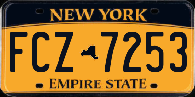 NY license plate FCZ7253
