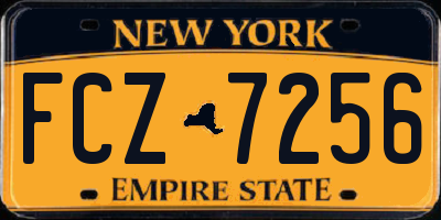 NY license plate FCZ7256