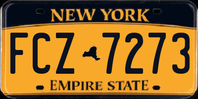NY license plate FCZ7273
