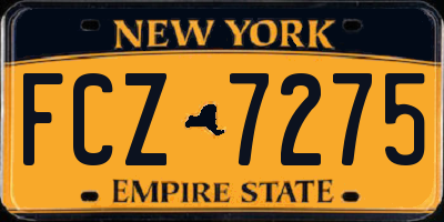 NY license plate FCZ7275