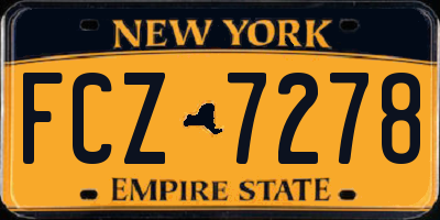 NY license plate FCZ7278