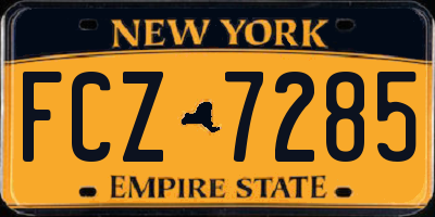 NY license plate FCZ7285