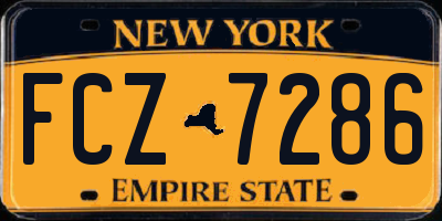 NY license plate FCZ7286