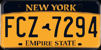 NY license plate FCZ7294
