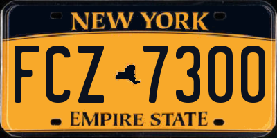 NY license plate FCZ7300
