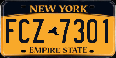NY license plate FCZ7301