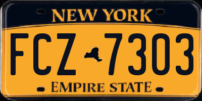 NY license plate FCZ7303