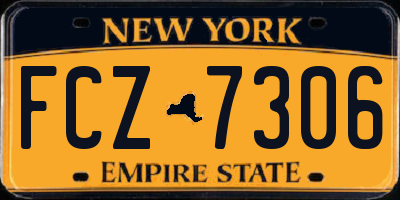 NY license plate FCZ7306