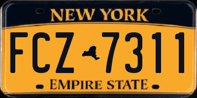 NY license plate FCZ7311