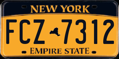NY license plate FCZ7312