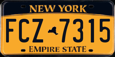 NY license plate FCZ7315