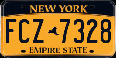 NY license plate FCZ7328