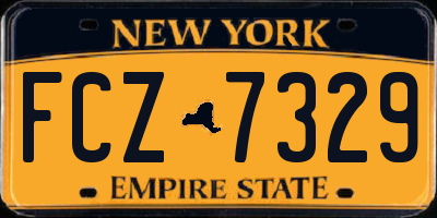NY license plate FCZ7329