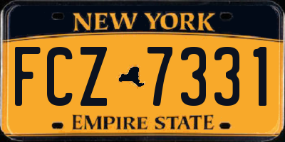 NY license plate FCZ7331