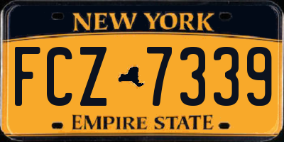 NY license plate FCZ7339