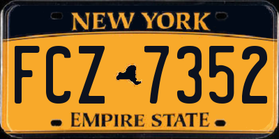 NY license plate FCZ7352