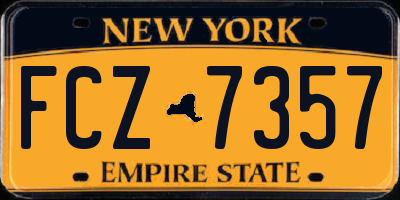 NY license plate FCZ7357