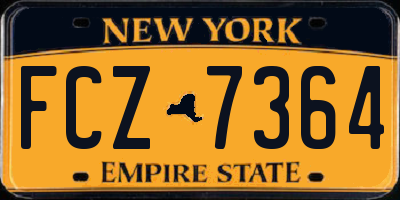 NY license plate FCZ7364